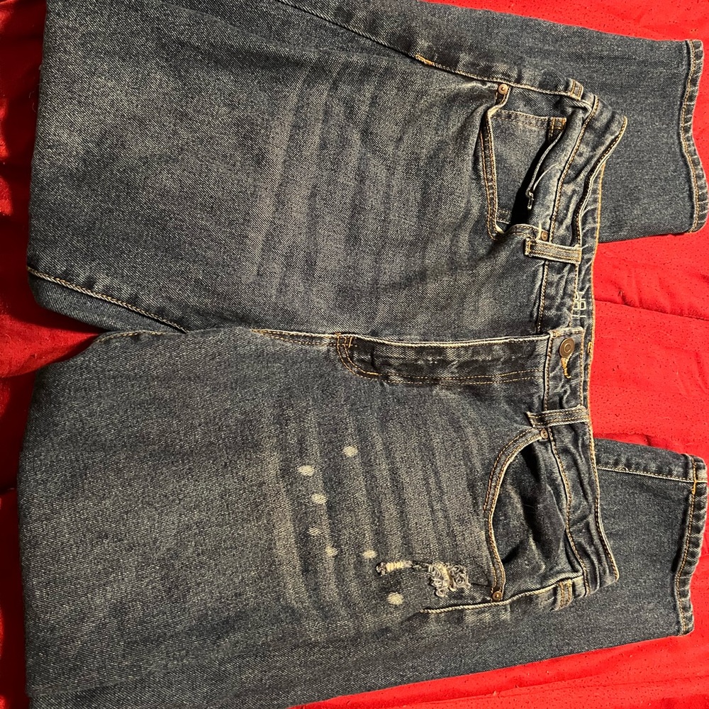 No Boundaries Distressed Mom Jeans